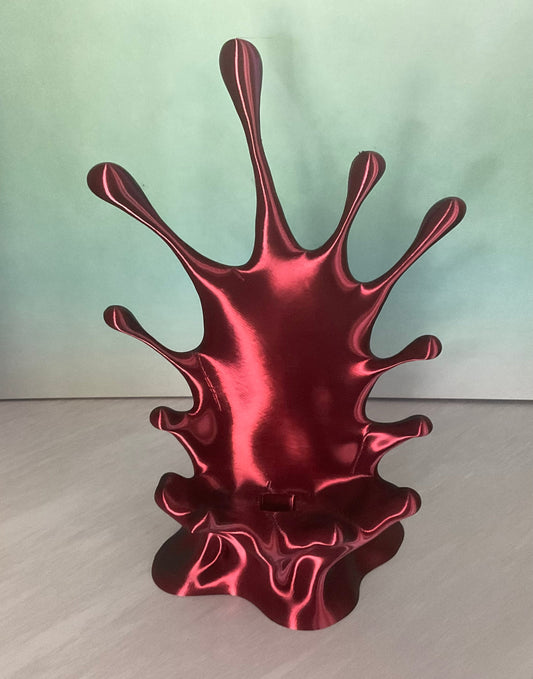 Splatter Phone Stand – Red to Black Silk PLA